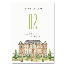 クラシーガーデンシャトーマナーウォーターカラー結婚ズ テーブルナンバー