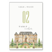 クラシーガーデンシャトーマナーウォーターカラー結婚ズ テーブルナンバー (裏面)