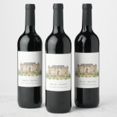 クラシーガーデンシャトーマナーウォーターカラー結婚ズ ワインラベル (ボトル)