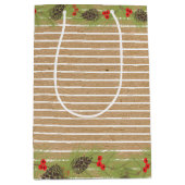 クラシーガーランドリースオンフェイクブラウンクラフト ミディアムペーパーバッグ (正面)