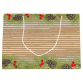 クラシーガーランドリースオンフェイクブラウンクラフト ラージペーパーバッグ (正面)