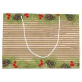 クラシーガーランドリースオンフェイクブラウンクラフト ラージペーパーバッグ (裏面)