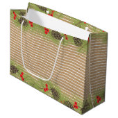 クラシーガーランドリースオンフェイクブラウンクラフト ラージペーパーバッグ (正面アングル)