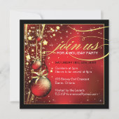クラシークリスマスパーティの招待状 招待状 (正面)