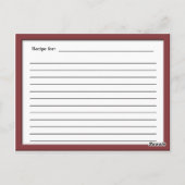 クラシークロックポットレシピカード ポストカード (裏面)