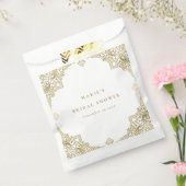 クラシーグラム金ゴールドアールデコ華美ブライダルシャワー フェイバーバッグ (封をした状態)