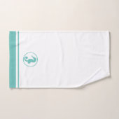 クラシーコーストティール（緑がかった色）シーホース バスタオルセット (ハンドタオル)