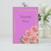  クラシーコーナーフローラ&グリッター紙吹雪誕生日  サンキューカード (スタンド正面)