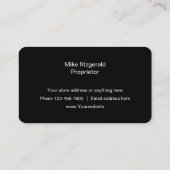 クラシーシガーテーマデザイン 名刺 (裏面)