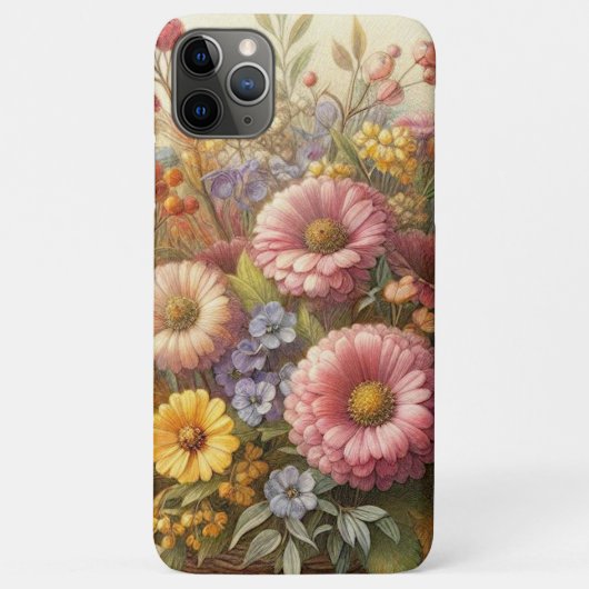 クラシーシックアンティークフローラファインアートイラストレーション Case-Mate iPhoneケース (裏面)