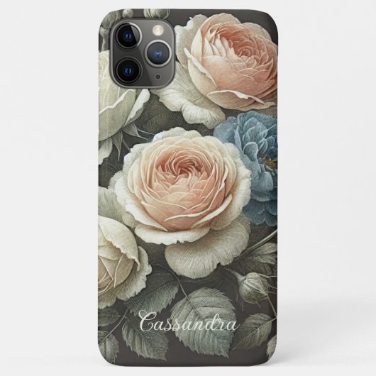 クラシーシックバラファインアートボタニカルスケッチ Case-Mate iPhoneケース (裏面)