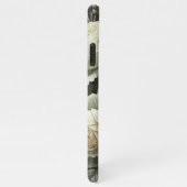 クラシーシックバラファインアートボタニカルスケッチ iPhoneケース (右側)