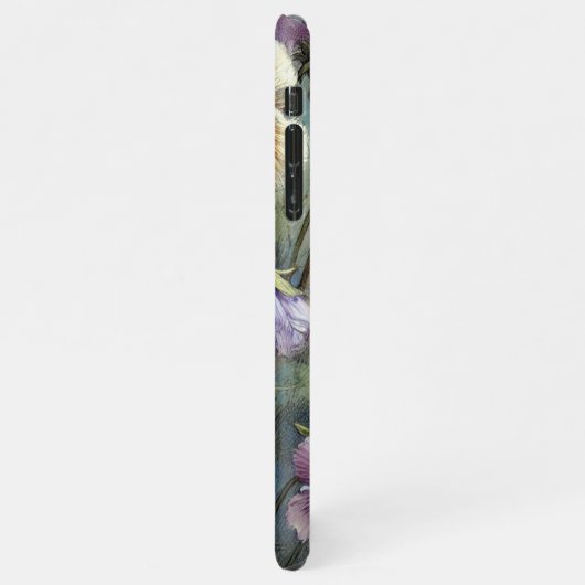 クラシーシックパンジーファインアートボタニッ絵を描クス iPhoneケース (左側)