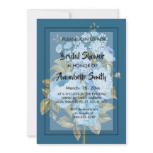 クラシーシックブルーフローラブライダルシャワー