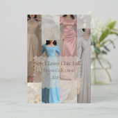 クラシーシック秋'25 | 秋のエレガントドレスドロップ 箔招待状 (立ち正面)