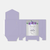 クラシーシルバー&クレマティスフラワーズ18誕生日 フェイバーボックス (折り畳みなし)