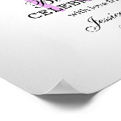 クラシーシルバー&ベラドンナリリー18誕生日 ポスター (角)