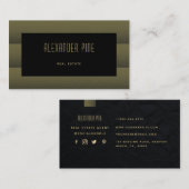 クラシーシンプルブエレガントラック金ゴールドプロフェッショナル 名刺 (正面/裏面)