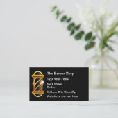 クラシーシンプル理容師ショップライトテーマ 名刺 (スタンド正面)