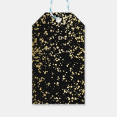 クラシージーエジプト金ゴールドスプリンクルズブラック誕生日 ギフトタグ (裏面)