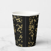 クラシージーエジプト金ゴールドスプリンクルズブラック誕生日 紙コップ (右)