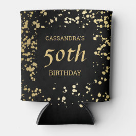 クラシージーエジプト金ゴールドスプリンクルズブラック誕生日 缶クーラー