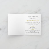 クラシースラグジュアリー金ゴールドカスタムフローラフォトキンセアニラ 招待状 (内部)