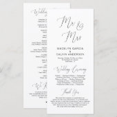 クラシーズ・セレモニー・モダンプ結婚ログラム プログラム (正面/裏面)