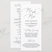 クラシーズ・セレモニー・モダンプ結婚ログラム プログラム (正面/裏面)