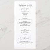 クラシーズ・セレモニー・モダンプ結婚ログラム プログラム (裏面)