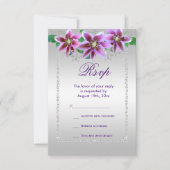 クラシーダイヤモンド&フラワーズ誕生日 出欠カード (正面)