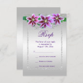 クラシーダイヤモンド&フラワーズ誕生日 出欠カード (正面/裏面)