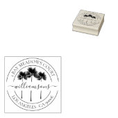 クラシートロピカルパームツリーズファミリー差出人住所 ラバースタンプ (押印)