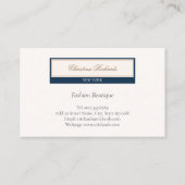 クラシーネイビーブルーアイボリー 名刺 (裏面)