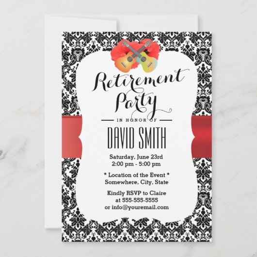 クラシーハイビスカス&ウクレレダマスクリタイアメントパーティー 招待状 (正面)