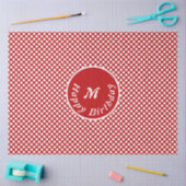 クラシーハッピーバースデーレッド水玉模様ティッシュペーパー 薄葉紙 (クラフト)