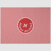 クラシーハッピーバースデーレッド水玉模様ティッシュペーパー 薄葉紙 (正面)