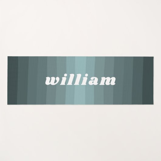 クラシーパステルグリーンカラーデザイン名前をカスタムする ヨガマット (正面(横))