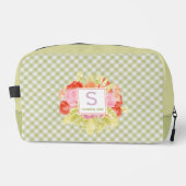 クラシーパステル春グリーンジンガムチェックパターン ドップキット (正面)