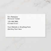 クラシーパーソナルフィットネスコーチテーマ 名刺 (裏面)