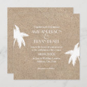 クラシーパームツリービーチ結婚式招待状 招待状 (正面/裏面)