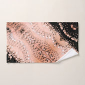 クラシーピンクコーラルアンドブラックジプシースカーフ バスタオルセット (ハンドタオル)