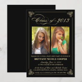 クラシーブエレガントラック2013卒業写真招待状 招待状 (正面/裏面)