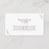 クラシーブティックスタイルペットサロンゴールデンドールドッグ 名刺 (裏面)