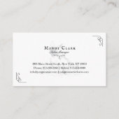 クラシーブティックスタイルペットサロンフランスのブルドッグ 名刺 (裏面)