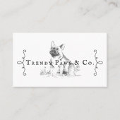 クラシーブティックスタイルペットサロンフランスのブルドッグ 名刺 (正面)