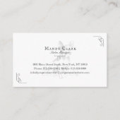 クラシーブティックスタイルペットサロンブルフランスのドッグ 名刺 (裏面)