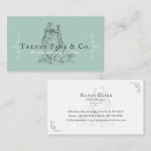 クラシーブティックスタイルペットサロンポメラニア犬ドッグ 名刺 (正面/裏面)