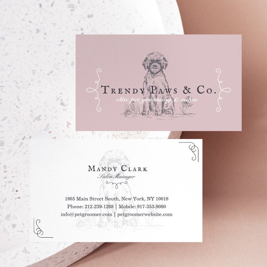 クラシーブティックペットサロンポルトガルウォータードッグ 名刺