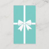 クラシーブライド&コティール(緑がかった色)ブルーブライダルシャワーレジストリ エンクロージャーカード (裏面)